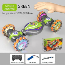 (Green, big Single Remote Control) Shirem Rc Car,Gesture Sensing Rc Stunt Car Toys,Rc Stunt Car,2.4ghz 4wd Car