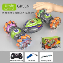 (Green, Medium Single Remote Control) Shirem Rc Car,Gesture Sensing Rc Stunt Car Toys,Rc Stunt Car,2.4ghz 4wd Car