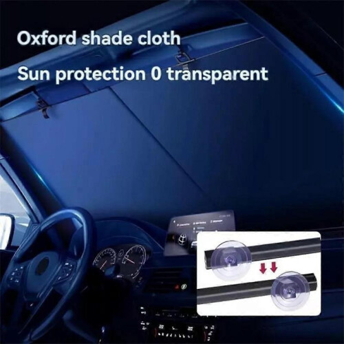 Automatic Retractable Car Sunshade Windshield Universal Rolling UV Protector 2