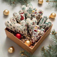 (8pcs) DIY Heart Embroidery Christmas Decoration,Christmas Heart Embroidery Kit