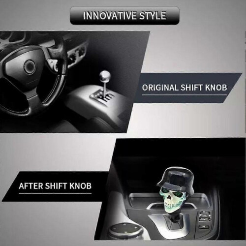 (Bronze) Cool Resin Soldier Skull Shape Shift Knob, Skull Shift Knob, Universal 1