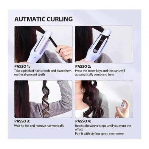 (Purple) Numoya - MagicCurler, Numoya Magic Curler, Automatic Hair Curling Iron 2