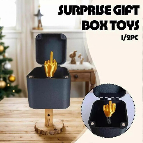 (1pc) Middle Finger Surprise Gift Box,Perfect Spoof Hand Prank Gift with Box forAdults 1