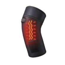 (Black, Single Hot Vibrating Compress) New Rejuvaknee Knee Joint Massager Heat Physiotherapy Therapy Pain Relief Vibration Machine