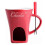 (Red)Chocolate Melting Mug, Fondue Cups , 130ml Ceramic Cheese Mug with Fork 1