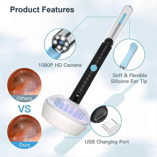 (White 9pcs set) Zenora Ear Cleaner, 2025 New Ear Wax Removal Tools Kit with Camera WiFi Visual 1