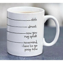 (4301 400ml) Shhh Almost Now Talk Coffee Mug, Shh Almost Now You May Speak Coffee Mug