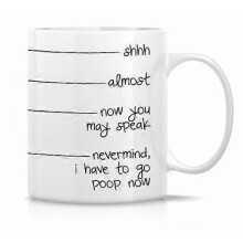 (2301 400ml) Shhh Almost Now Talk Coffee Mug, Shh Almost Now You May Speak Coffee Mug