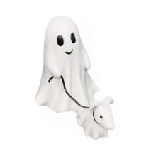 (Boys 15cm) Goblin And Ghoul Ghost Walking Dog,Spooky Ghost Dog Halloween Figurine