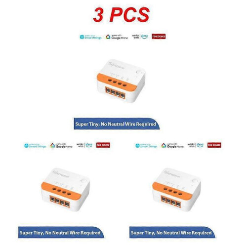 (3PC) 1-10PCS SONOFF ZBMINI L2 Zigbee Switch No Neutral Wire Required Smart Home Wireless 2 Way Module Switch eWeLink APP Control