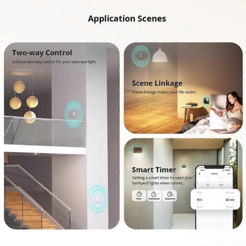 (1PC) 1-10PCS SONOFF ZBMINI L2 Zigbee Switch No Neutral Wire Required Smart Home Wireless 2 Way Module Switch eWeLink APP Control 2