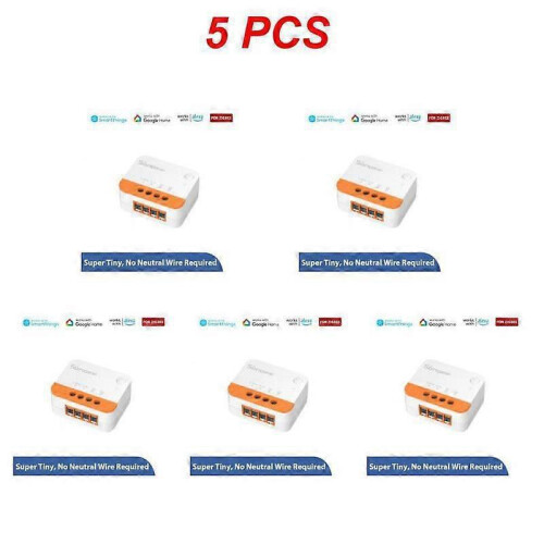 (5PC) 1-10PCS SONOFF ZBMINI L2 Zigbee Switch No Neutral Wire Required Smart Home Wireless 2 Way Module Switch eWeLink APP Control