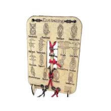 Learn Knot Training Board Kit with 16 Popular Knots and 3 Paracord Pieces