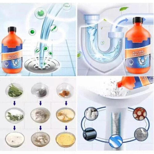 (2pcs) Pipeline Dredging Agent-Momeng Kitchen Unblocker, Powerful Pipe Dredge Agent 1