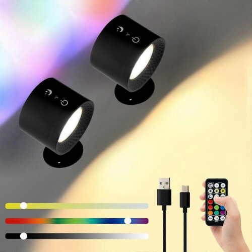 (2pcs, Black Color) Glowright Lights,Glow Right Wall Lights,Double-Sided Light,40h Maximum Discharge