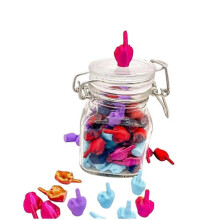 Jar of Middle Fingers to Give,Funny Jar of Funny Words and Icons,Funny Gag Gifts
