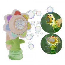 (Pink 1 speed) 2024 New Seven-Color Flower Bubble Machine,Dancing Flower Bubble Machine for Kid