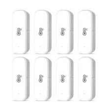 (8 Pieces) Tuya WiFi Temperature Humidity Sensor Thermometer Hygrometer Smart Home Security Alarm For Smart Life APP Alexa Google Assistant