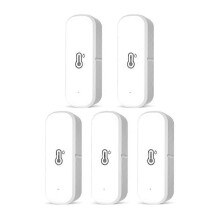 (5 Pieces) Tuya WiFi Temperature Humidity Sensor Thermometer Hygrometer Smart Home Security Alarm For Smart Life APP Alexa Google Assistant