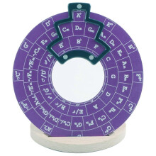 (rmt-a2p and base) Circle of Fifths Wheel Metal Aluminum Alloy Melody Chord Wheel with Stand Holder
