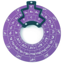 (rmt-a2) Circle of Fifths Wheel Metal Aluminum Alloy Melody Chord Wheel with Stand Holder