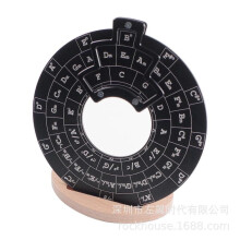 (rmt-a1p and base) Circle of Fifths Wheel Metal Aluminum Alloy Melody Chord Wheel with Stand Holder