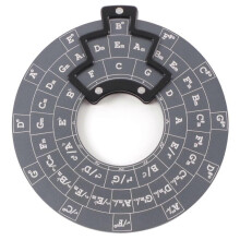 (rmt-a3) Circle of Fifths Wheel Metal Aluminum Alloy Melody Chord Wheel with Stand Holder
