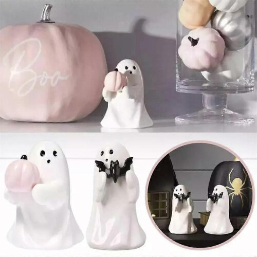 (Ghost Bat) Bootiful Ceramic Ghost Halloween Decorative Figurine Target 1