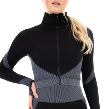 (XL) Women's Versatile Zipper Jacket - Black / Grey