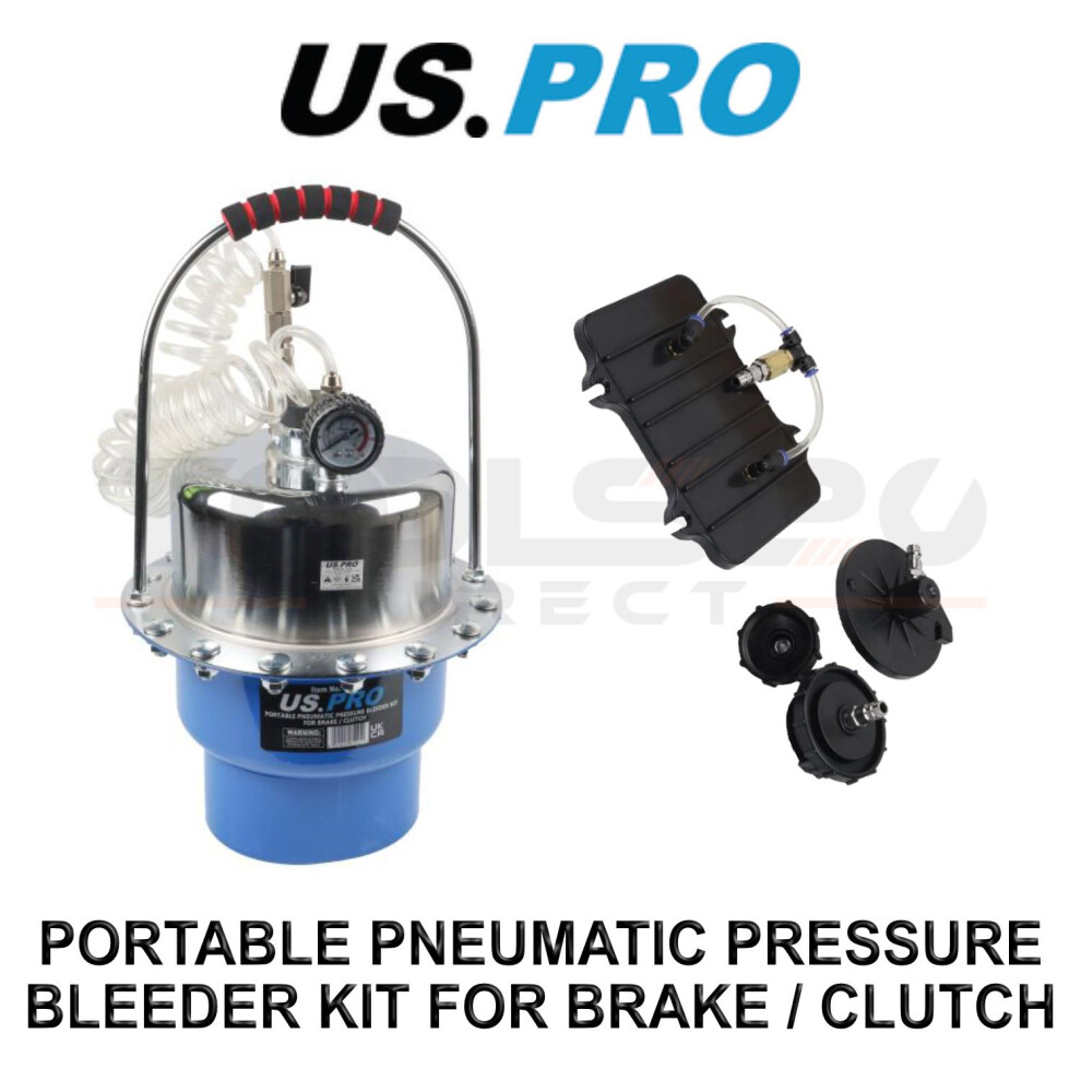Us Pro Tools Portable Pneumatic Pressure Bleeder Kit For Brake / Clutch 5054