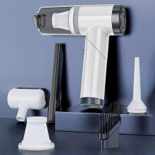 (White) Airwoo Vacuum, 2024 New Multi-Functional Foldable Vac with Multi-Nozzles for Car