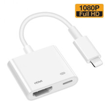 Hdmi Adapter for Iphone, 1080p Digital Av Adapter for I-phone To Tv, Plug And Play Connection Compatible with I-phone 12/11