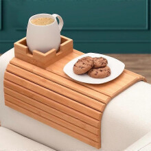 (Style 4) 2025 New Couch Hacks,Bamboo Sofa Arm Tray Couch Cup Holder Armrest Table