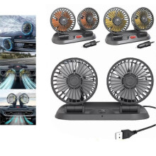 (24v cigarette lighter) Newly Double Cooling Car Fan Presencte, Upgraded Portable Vehicle Cooling Fan