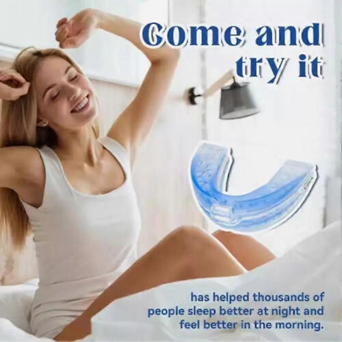 (Blue) Adjustable Snoring Device Mouth-Guard with Storage for Anti 1