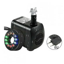 (UK) 15w 800l/h Fountain Pump, Pond Pump, Fountain Pump, Garden Pump, Fountain Pump With 12 Leds