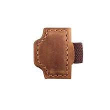 (Brown) Bygone Mark Bookmark with Pen Holder, Bygonemark, Magnetic Leather Pen Holder