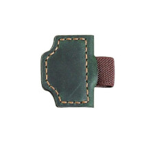 (Green) Bygone Mark Bookmark with Pen Holder, Bygonemark, Magnetic Leather Pen Holder