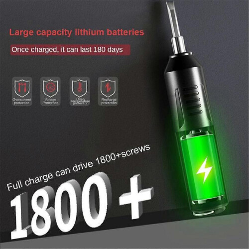 (2 Long Bits 10 Sockets) Goodwillbrave Screwdriver, Portable Home Use Electric Screwdriver Set 1