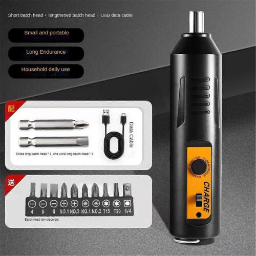 (2 Long Bits 10 Short Bits) Goodwillbrave Screwdriver, Portable Home Use Electric Screwdriver Set