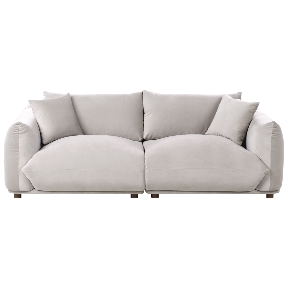 Sofa LUVOS Velvet Taupe 3 Seater