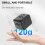 (bule) 3.4/5A Universal Travel Adapter 3USB & Type-C Charger US/UK/EU/AU Plug Converter 4