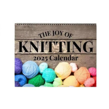 Knitting Calendar 2025, Yarn Monthly Calendar Planner with Inspirational Quotes