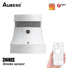 (zigbee) Tuya Smart Home Zigbee/WiFi Smart Smoke Detector Sensor Security Alarm System Smart Life App Smoke Alarm Security Protection