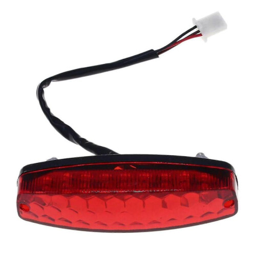Motorcycle Led Rear Stop Brake Tail Light Universal 12v License Taillight Red 2
