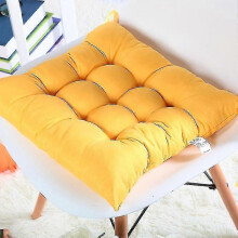 (yellow) 40x40cm Solid Color Square Soft Thicken Seat Pad Cushion Dining Room Chair Decor