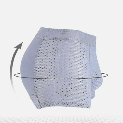(M, Light Blue) Men Hip Butt Lifter Enhancer Briefs Padded Boxer Underwear 2
