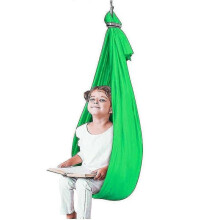 (1 m with disc set, Grass Green) Family Camping Outdoor Hammock Stretch Outdoor Hammock Glider Indoor And Outdoor Swing Yoga