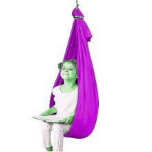 (1.5 with disc set, Purple) Family Camping Outdoor Hammock Stretch Outdoor Hammock Glider Indoor And Outdoor Swing Yoga