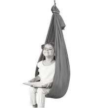 (1 m with disc set, Gray) Family Camping Outdoor Hammock Stretch Outdoor Hammock Glider Indoor And Outdoor Swing Yoga